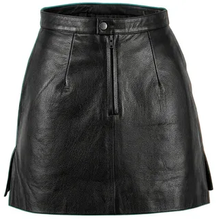 German Wear Lederrock Trend451R Mini Mini Lederrock echtes Leder schwarz schwarz 50