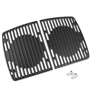 GFTIME 32 x 48cm Gusseisen Grillrost Set für Enders Urban, Urban Pro, Explorer, Explorer Pro Gasgrill (vor 2025), Massives Gussrost Zubehör, Nicht für Enders Urban II & Explorer II, 2 Stück
