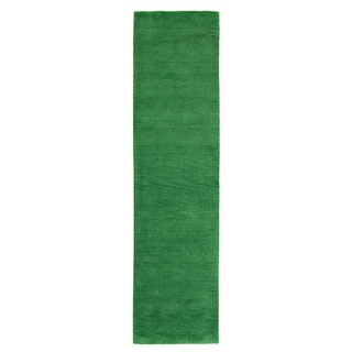 Morgenland Gabbeh Teppich - Indus - Flowy - grün - 300 x 80 cm - läufer