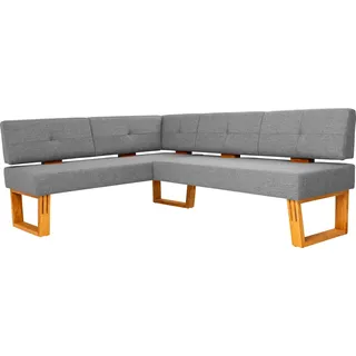 OTTO home Ponza 201 x 85 x 161 cm langer Schenkel rechts eiche geölt/hellgrau