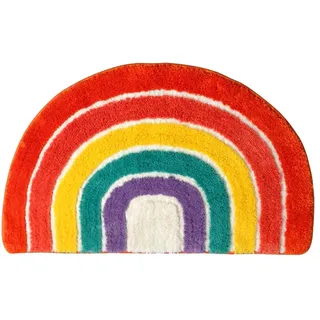 Bunte Halbkreis-bodenmatte - Regenbogen-cartoon-design