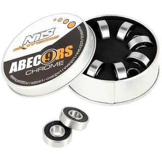 Nils Extreme ABEC-9 RS Graphit-chrom-kugellager (8 Stück) Packung Metal Nils Extreme