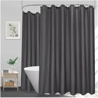 luxuskollektion Duschvorhang 300 x 200 cm Dunkelgrau