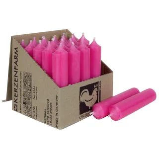 Hahn Kerzenfarm Spitzkerze Otto Kurze Stabkerzen 25 Stück Pink rosa