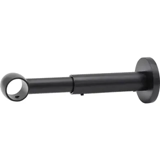MYDECO Gardinenstange-Halterung Noble 1-läufig ausziehbar Schwarz Ø 2 cm Abstand