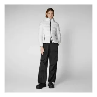 Save The Duck für Damen. D31470W-LOVE21 Cosmary Jacke weiß (XS), Lässig, Nachhaltig, Recyceltes Nylon
