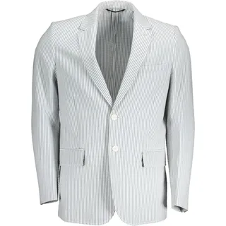 Klassische Herrenjacke Weiß mit Taschen und Knopfverschluss - Weiß - 46