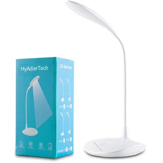 HyAdierTech Schreibtischlampe Augenschutz LED Lampen Schreibtisch lampe Flexible Nachttischlampe LED nachladbare Lesen-Schreibtisch-Licht-nachladbare + USB line [Energieklasse A+] (Weiß) (Weiß)