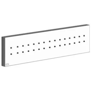 GESSI Rettangolo feste Seitenbrause 1/2, Breite 240 mm, mit zusätzlicher Befestigung, 32975087, Farbe: Gold CCP gebürstet