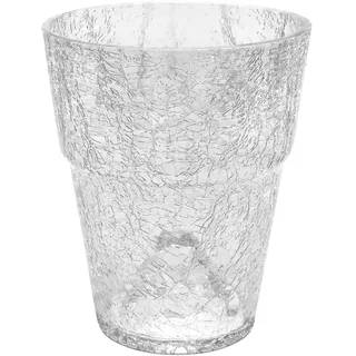 Blumentopf Orchideentopf Orchidee H 210 mm D 175 mm Glas Übertopf Kristall Glasscherben transparent