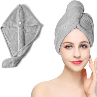 Haarwickel Aus Mikrofaser, Schnelltrocknender Haarturban, Haarturban Für Nasses Haar, Mikrofaser-haarwickel, Haartücher Mit Knopf Für Frauen Und Mädchen