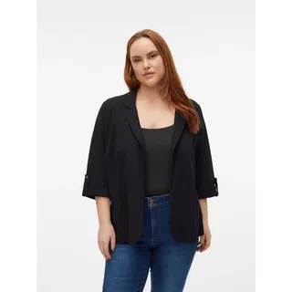 Vero Moda CURVE Damen VMCJESMILO 3/4 WVN GA NOOS CUR Blazer, Black, 44