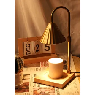 A.bigwhale Kerzenwärmerlampe, dimmbares Licht, Kerzenwärmer mit 2/4/8-Stunden-Timer, Kerzenschmelzlampe, kompatibel mit Duftkerzen, Wachsschmelzglaskerzen, höhenverstellbar, mit 2 Glühbirnen