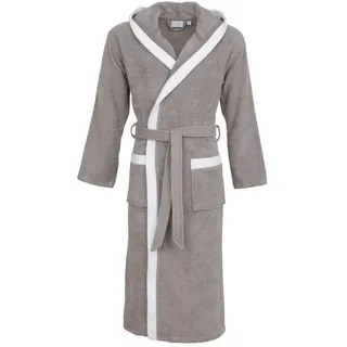Carl Ross Unisex-Bademantel 40300, Midilänge, Walkfrottier, Kapuze, Gürtel, Midilänge braun XL