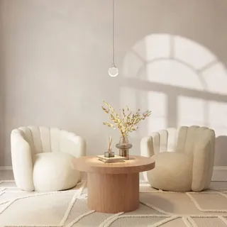 LUMIÈRE Design Pendelleuchte 'Fadio' Chrom Glas LED dimmbar Hängelampe Esstisch - Silber