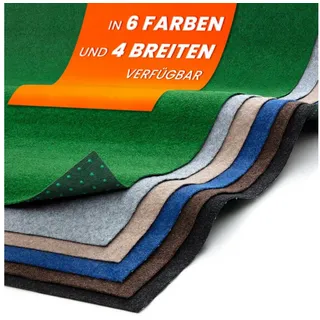 Midori Rasenteppich, Rasenteppich Kunstrasen Drainage-Noppen 100x100 cm Grau grau 100 cm x 100 cm