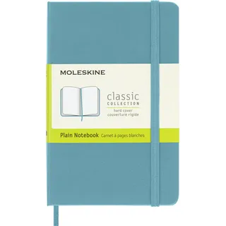 Moleskine Classic Notebook, Notizbuch Mit Blanko Seiten, Hardcover Mit Gummiband, Farbe Hellblau, Pocket 9 x 14 cm, 192 Seiten
