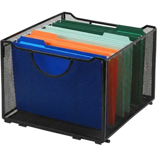 Relaxdays Hängeregister Box 26 x 39 x 34 cm 1-tlg. schwarz