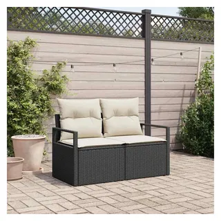 vidaXL Loungesofa 2-Sitzer schwarz