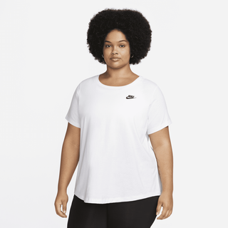Nike Sportswear Club Essentials Damen-T-Shirt - Weiß, 3X