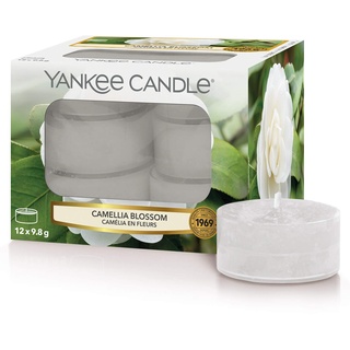 Yankee Candle Duft-Teelichter | Camellia Blossom | Garden Hideaway Kollektion | 12 Stück