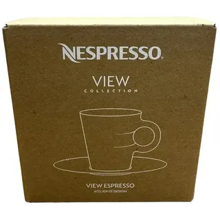 Nespresso-View-Kollektion: 2-er Set Espresso-Glas-Tassen und Untertassen (80 ml)