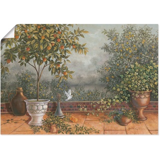 Wandbild ARTLAND "Garten I" Bilder Gr. B/H: 100 cm x 70 cm, Poster Garten, 1 St., grün Kunstdrucke als Alubild, Leinwandbild, Wandaufkleber oder Poster in versch. Größen