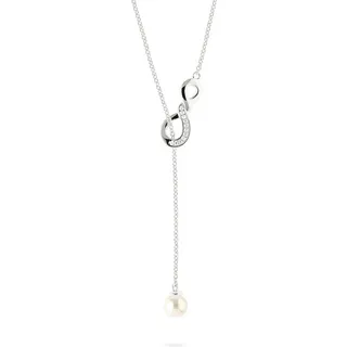 JETTE Silberkette JETTE Damen-Kette 925er Silber, recycelt Perlmutt, JOY silberfarben