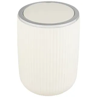 WENKO Kosmetikeimer Abfalleimer für Badezimmer AGROPOLI, 20 cm, grau, WENKO