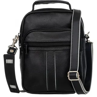 Herren Ledertasche Ostoja Ash - Schwarz
