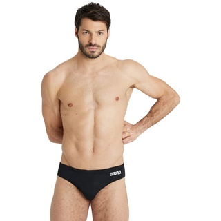 Arena Herren Mens Swim Briefs Solid Badehosen Slip, Black-White, 8