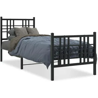 vidaXL Bettgestell 80 x 200 cm Schwarz