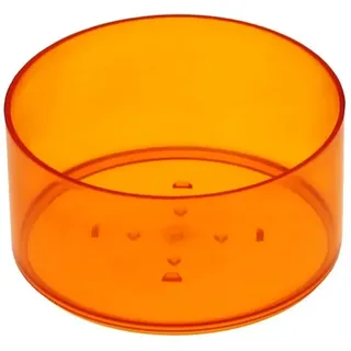 runde Kunststoff Teelichthüllen 37x19mm - Kerzengießen klassische Rundform, Farbe:Orange, Anzahl:1000 Stück