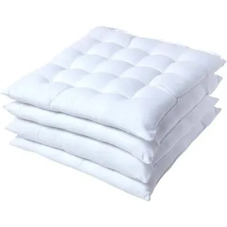 Famanu Sitzkissen für Esszimmerstühle - Set von 4 - 100% Baumwolle - 40 x 40 cm