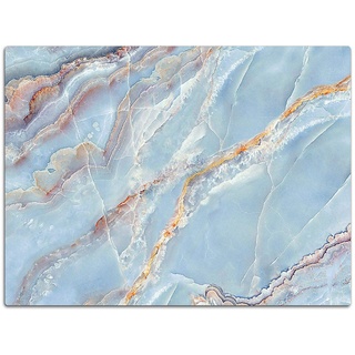 DekoGlas Glas-Schneidebrett 'Blaue Marmorplatte' in div. Größen, Frühstücksbrett, Servier-Platte, Servierbrett Küche