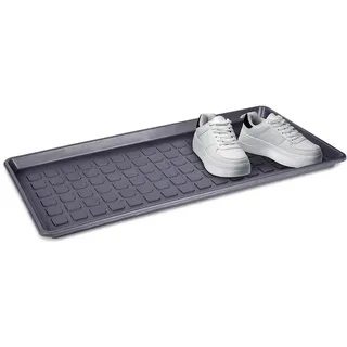 Vilde Fußmatte Schuhparkplatz Schuhmatte Schuhabtropfschale Schuhablage grau 70x35 cm