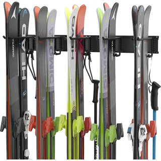 Ultrawall Skiträger, Wandmontage, Ski-Aufbewahrung für Garage, Aufbewahrungssystem, 10 Paar Skierhalter für Zuhause, Schuppen, hält bis zu 136 kg