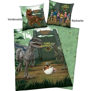 Kinderbettwäsche »Jurassic World Camp Cretaceous«, Jurassic World, Renforcé, 2 teilig, mit tollem Motiv bunt