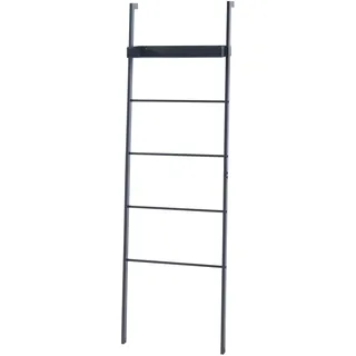 [en.casa] Leiterregal Bücherregal 160 x 50 x 27,5 cm Schwarz