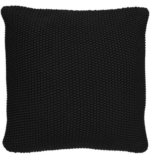 Marc O'Polo Dekokissen Nordic Knit Uni Bio-Baumwolle Schwarz, 50x50 cm