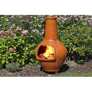 1a Direktimport Großer original Aztekenofen aus Mexico - Terrakotta Terrassenofen - Kamin für Terrasse und Garten