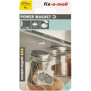 fix-o-moll Neodym Magnete Scheiben selbstklebend 12mm