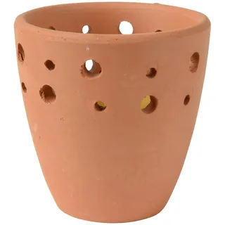 Decoris Citronella Kerze 6,5cm Terrakotta Topf Outdoor Duftkerzen Garten Balkon Draußen gegen Mücken Insekten Mückenkerzen Mückenschutz
