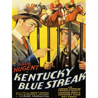 Movie Film Kentucky Blue Streak Horse Racing Drama FINE Art Print Poster 30X40 cm 12X16 IN Film Blau Pferd Rennen Theater Kunstdruck