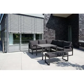 OUTFLEXX Laguna Gartenlounge, dunkelgrau, Aluminium/Polyester, pulverbeschichtet