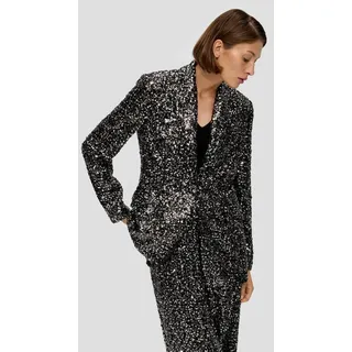 s.Oliver Jackenblazer Indoor-Blazer Klassischer Blazer mit Pailletten schwarz S (36)