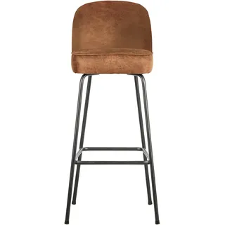 Woood Barhocker Vogue Kunstleder gepolstert Metallgestell  braun