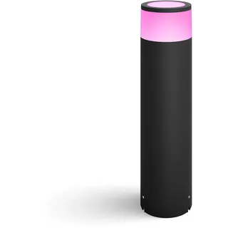 Philips Hue White & Color Ambiance Calla Erweiterung für den Aussenbereich schwarz 350lm, dimmbar, bis zu 16 Millionen Farben, steuerbar via App, kompatibel mit Amazon Alexa (Echo, Echo Dot).