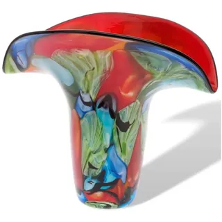 Aubaho Dekoobjekt Glasvase Glas Vase im Murano Stil glass vase massive Tischvase 4,1kg