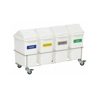 novocal Zimmer-Wertstoffsammler ZSE 415 , 4-fach, Breite 845 x Tiefe 335 x Höhe 475 mm